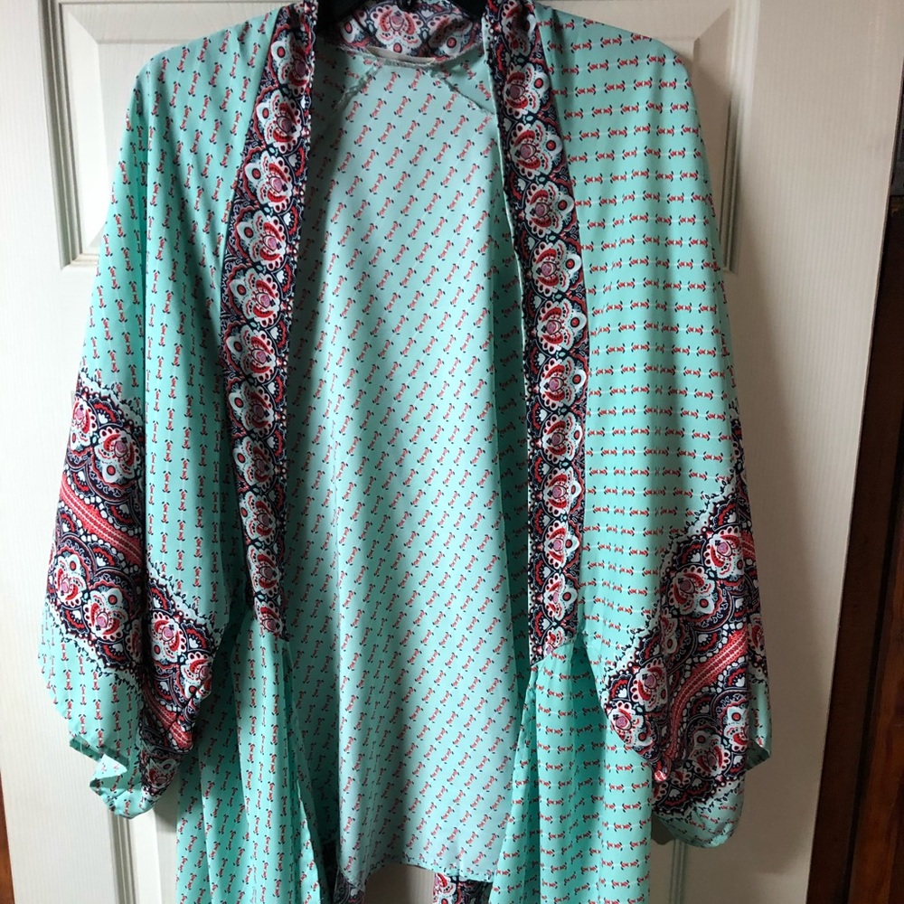 Mint green kimono